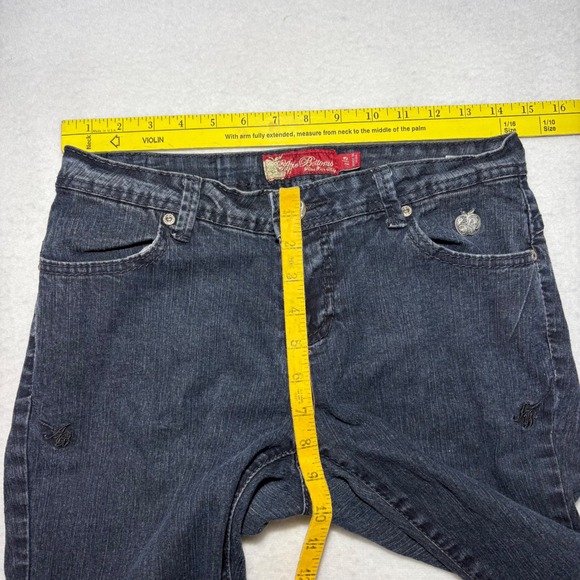 Apple Bottoms Womens Dark Wash Rhinestone Apple Pocket Jeans AMJ-1344R Size 7/8 - Picture 9 of 10